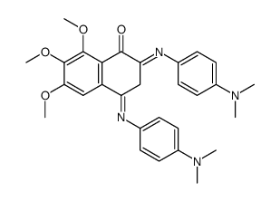 2,4-Bis-[(E)-4-dimethylamino-phenylimino]-6,7,8-trimethoxy-3,4-dihydro-2H-naphthalen-1-one结构式