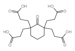 1,1,3,3-Cyclohexanetetrapropanoicacid, 2-oxo- Structure