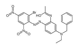 N-[2-[(2-Bromo-4,6-dinitrophenyl)azo]-5-[ethyl(phenylmethyl)amino]phenyl]acetamide Structure