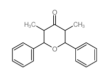 3,5-dimethyl-2,6-diphenyl-oxan-4-one结构式