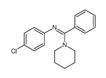 N-(4-chlorophenyl)-1-phenyl-1-piperidin-1-ylmethanimine结构式