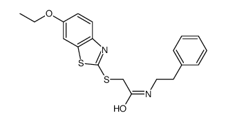 2-[(6-ethoxy-1,3-benzothiazol-2-yl)sulfanyl]-N-(2-phenylethyl)acetamide Structure