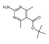 tert-butyl 2-amino-4,6-dimethylpyrimidine-5-carboxylate结构式