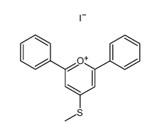 4-methylsulfanyl-2,6-diphenyl-pyrylium, iodide Structure
