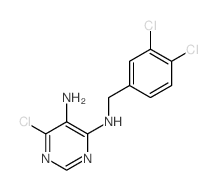 4,5-Pyrimidinediamine,6-chloro-N4-[(3,4-dichlorophenyl)methyl]- structure