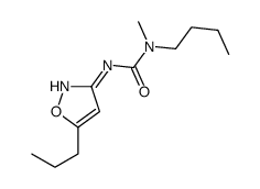 1-butyl-1-methyl-3-(5-propyl-1,2-oxazol-3-yl)urea结构式