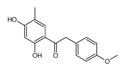1-(2,4-dihydroxy-5-methylphenyl)-2-(4-methoxyphenyl)ethanone结构式