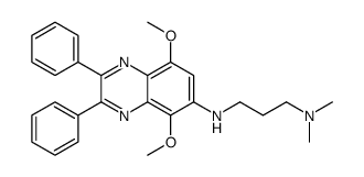 N-(5,8-dimethoxy-2,3-diphenylquinoxalin-6-yl)-N',N'-dimethylpropane-1,3-diamine结构式