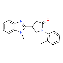 4-(1-methyl-1H-benzimidazol-2-yl)-1-(2-methylphenyl)pyrrolidin-2-one Structure