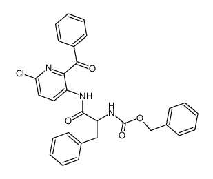 [1-(2-Benzoyl-6-chloro-pyridin-3-ylcarbamoyl)-2-phenyl-ethyl]-carbamic acid benzyl ester Structure