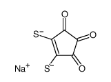 Dinatrium-4,5-disulfido-4-cyclopenten-1,2,3-trion-trihydrat结构式