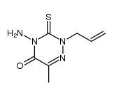4-amino-2-allyl-3-thio-6-methyl-4H-1,2,4-triazin-5-one结构式