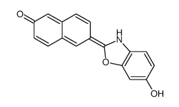 6-(6-hydroxy-3H-1,3-benzoxazol-2-ylidene)naphthalen-2-one结构式