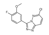 6-chloro-3-(4-fluoro-3-methoxyphenyl)-[1,2,4]triazolo[4,3-b]pyridazine结构式