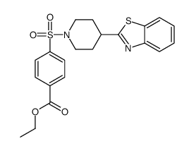 Benzoic acid, 4-[[4-(2-benzothiazolyl)-1-piperidinyl]sulfonyl]-, ethyl ester (9CI) structure