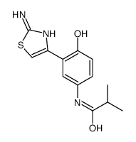 Propanamide, N-[3-(2-amino-4-thiazolyl)-4-hydroxyphenyl]-2-methyl- (9CI)结构式