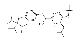 HO-D-Hpla(TIPS)-D-Leu-O-t-Bu Structure