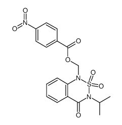 3-isopropyl-1-(4-nitro-benzoyloxymethyl)-2,2-dioxo-2,3-dihydro-1H-2λ6-benzo[1,2,6]thiadiazin-4-one Structure