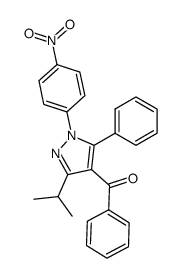 [3-isopropyl-1-(4-nitro-phenyl)-5-phenyl-1H-pyrazol-4-yl]-phenyl-methanone结构式