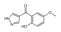 (2-hydroxy-5-methoxyphenyl)-(1H-pyrazol-4-yl)methanone结构式
