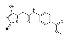 ethyl 4-[[2-(2-amino-4-oxo-1,3-thiazol-5-yl)acetyl]amino]benzoate结构式