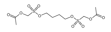 Acetic acid 4-acetoxymethanesulfonyloxy-butoxysulfonylmethyl ester Structure