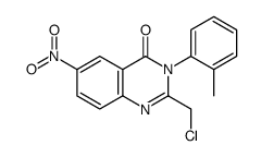 2-(chloromethyl)-3-(2-methylphenyl)-6-nitroquinazolin-4-one结构式