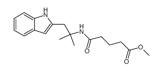 4-(2-indol-2-yl-1,1-dimethyl-ethylcarbamoyl)-butyric acid methyl ester Structure
