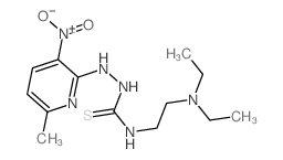 Hydrazinecarbothioamide,N-[2-(diethylamino)ethyl]-2-(6-methyl-3-nitro-2-pyridinyl)- Structure