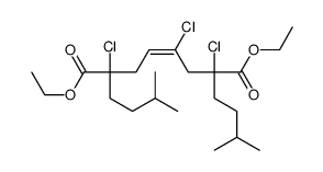 diethyl 2,4,7-trichloro-2,7-bis(3-methylbutyl)oct-4-enedioate Structure