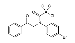 N-(4-bromophenyl)-2,2,2-trichloro-N-phenacylacetamide Structure