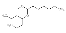 1,3-Dioxane,5-ethyl-2-hexyl-4-propyl-结构式