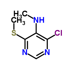 4-Chloro-N-methyl-6-(methylsulfanyl)pyrimidin-5-amine Structure