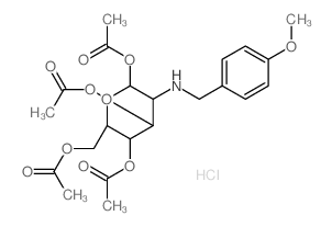 [3,4,6-triacetyloxy-5-[(4-methoxyphenyl)methylamino]oxan-2-yl]methyl acetate Structure