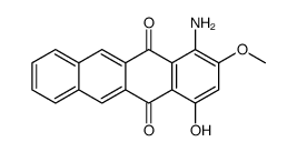 1-amino-4-hydroxy-2-methoxytetracene-5,12-dione结构式