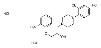 1-(2-aminophenoxy)-3-[4-(2-chlorophenyl)piperazin-1-yl]propan-2-ol,trihydrochloride结构式