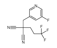 2-[(5-fluoropyridin-3-yl)methyl]-2-(3,3,3-trifluoropropyl)propanedinitrile Structure