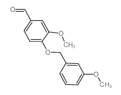 3-甲氧基-4-[(3-甲氧基苄基)氧基]苯甲醛结构式