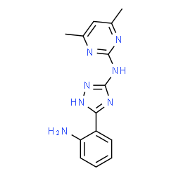 N-[5-(2-Aminophenyl)-1H-1,2,4-triazol-3-yl]-4,6-dimethylpyrimidin-2-amine Structure