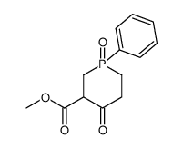 methyl 4-oxo-1-phenyl-3-phosphorinanecarboxylate 1-oxide Structure