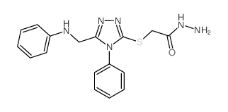 2-{[5-(Anilinomethyl)-4-phenyl-4H-1,2,4-triazol-3-yl]thio}acetohydrazide structure