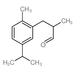 Benzenepropanal, a,2-dimethyl-5-(1-methylethyl)-结构式