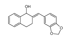 (2E)-2-(1,3-benzodioxol-5-ylmethylidene)-3,4-dihydro-1H-naphthalen-1-ol Structure