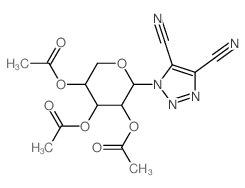 [4,5-diacetyloxy-2-(4,5-dicyanotriazol-1-yl)oxan-3-yl] acetate Structure