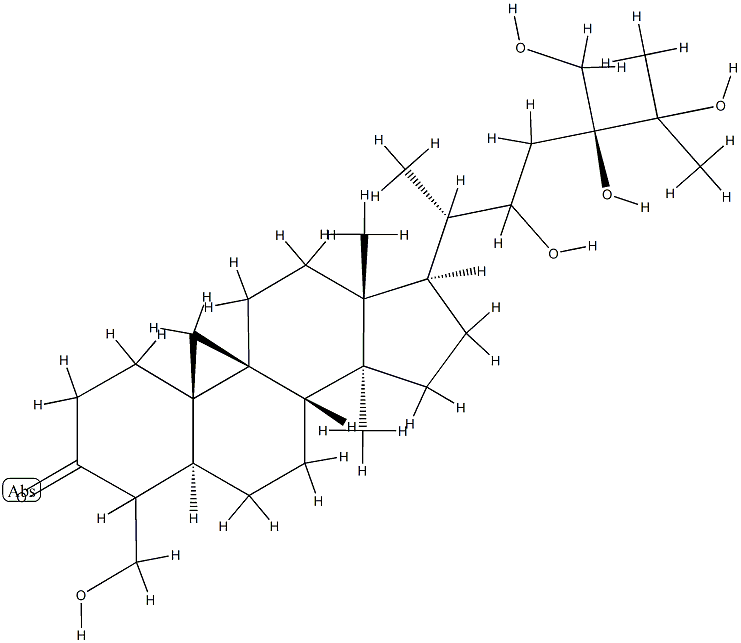 22,24,25,28-Tetrahydroxy-4-(hydroxymethyl)-14-methyl-9β,19-cyclo-5α-ergostan-3-one picture