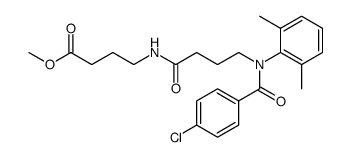 methyl N-[N-(p-chlorobenzoyl)-4-(2,6-dimethylanilino)butyryl]-4-aminobutyrate Structure