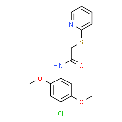 N-(4-Chloro-2,5-dimethoxyphenyl)-2-(2-pyridinylsulfanyl)acetamide Structure