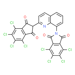 4,5,6,7-tetrachloro-2-[2-(4,5,6,7-tetrachloro-1,3-dioxo-inden-2-yl)quinolin-8-yl]isoindole-1,3-dione结构式