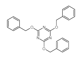 2,4,6-tris(phenylmethoxy)-1,3,5-triazine结构式