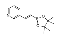 (E)-3-(2-(4,4,5,5-tetramethyl-1,3,2-dioxaborolan-2-yl)vinyl)pyridine结构式